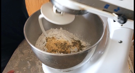 Pizza dough in Stand Mixer