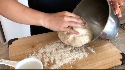 pizza dough on a bowl