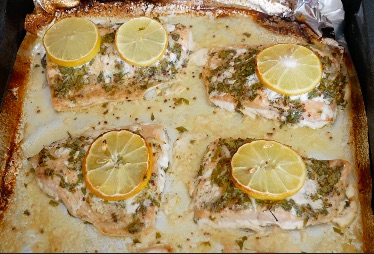 baked salmon with lemon and dijon