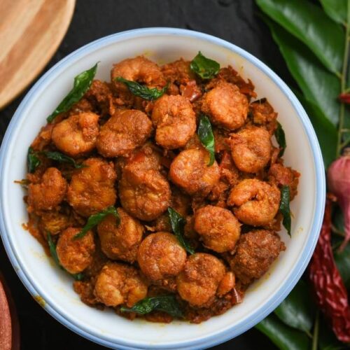shrimp roast kerala style