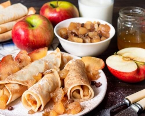 Crepe with Caramel Apple Filling