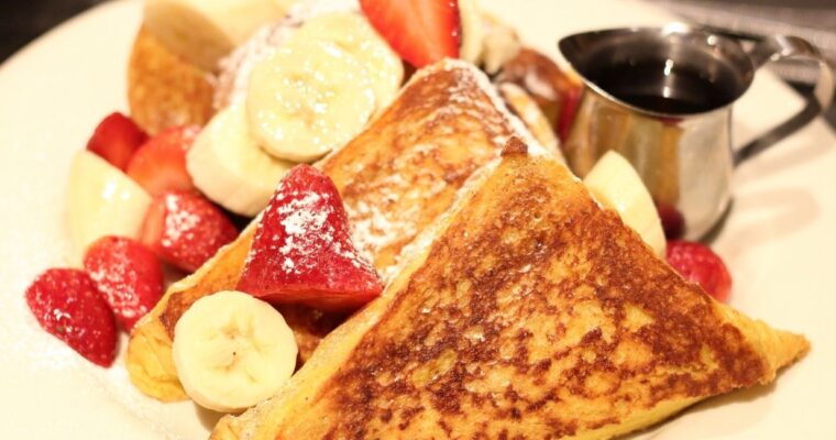 Cinnamon-Raisin French Toast on the stove