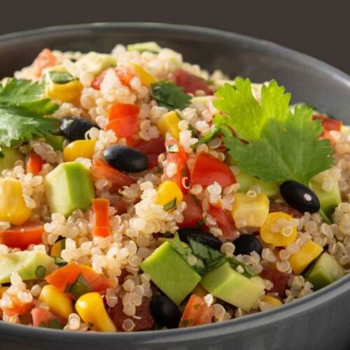 mexican quinoa salad with avocado