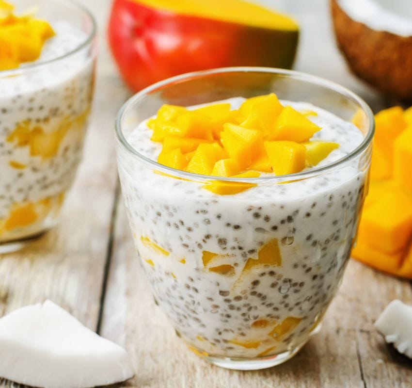 chia seed mango pudding