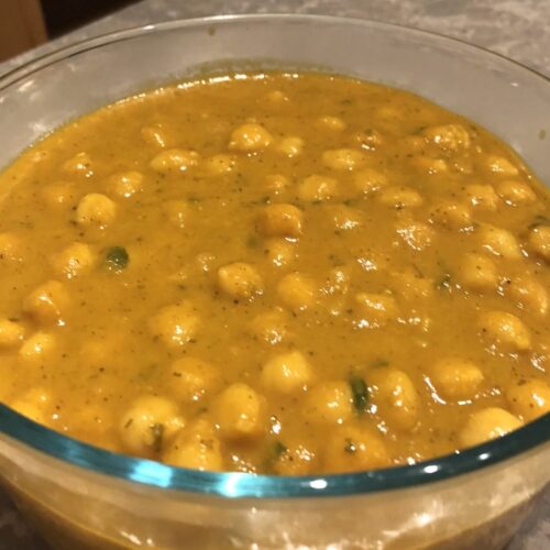 white chickpea masala