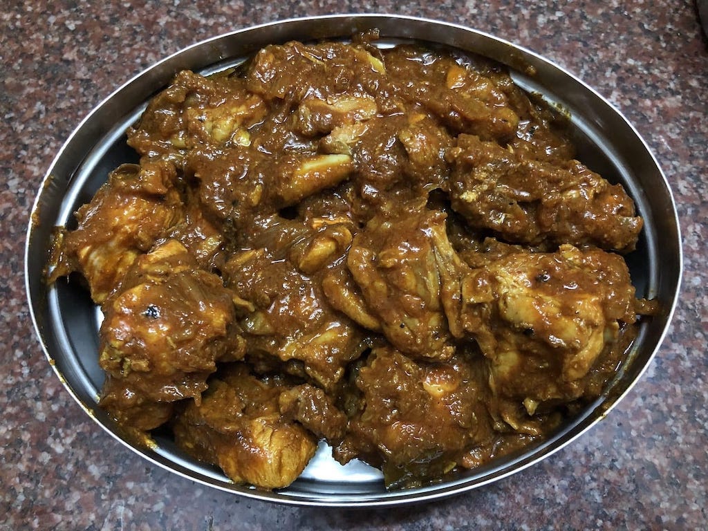 Kerala-style chicken masala roast