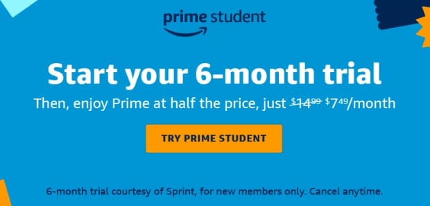 amazon prime student membership