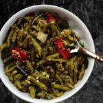 keral style long beans fry in a bowl