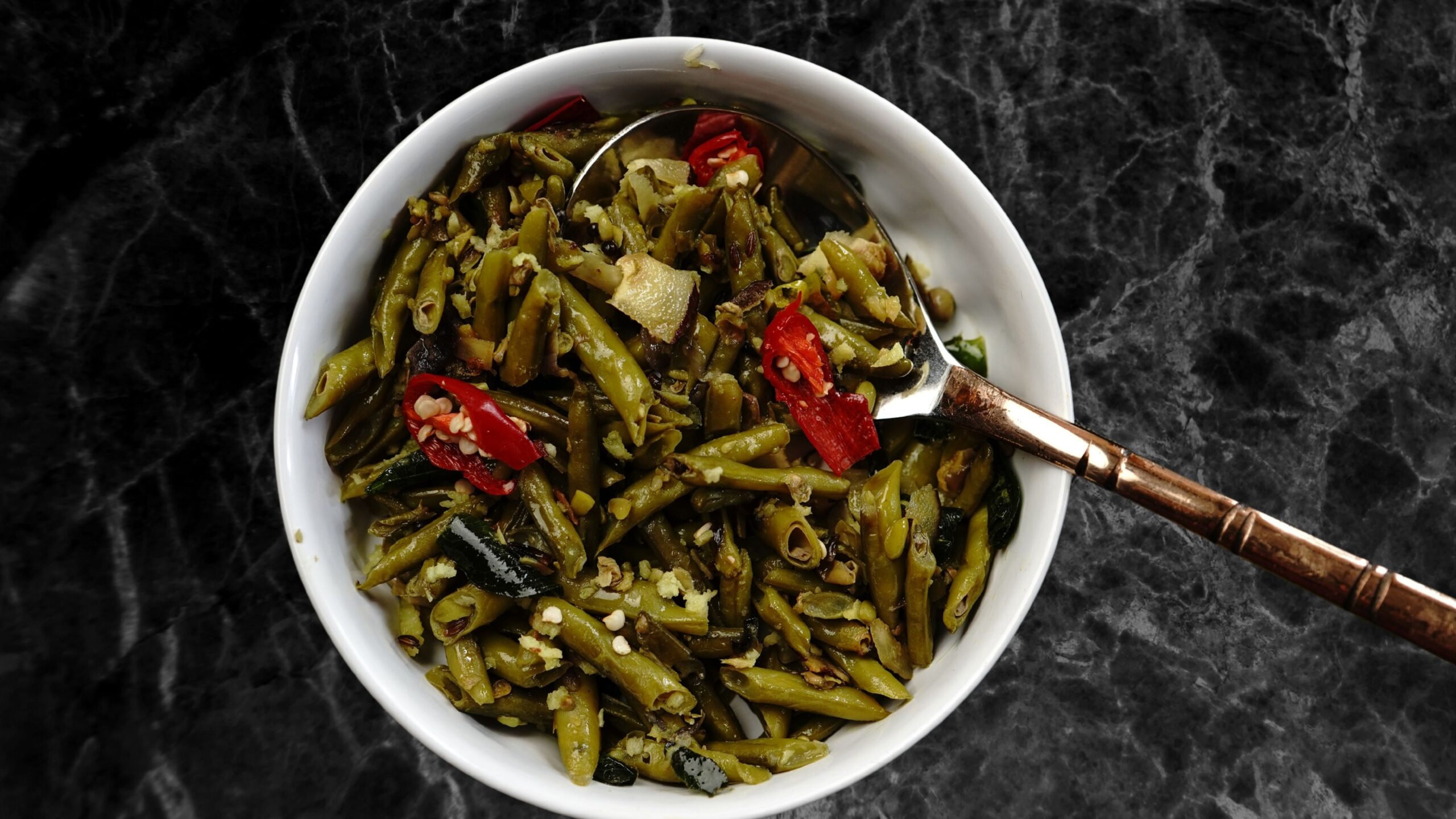 Kerala Style Long Beans Mezhukkupuratti (Achinga Payar Stir Fry)